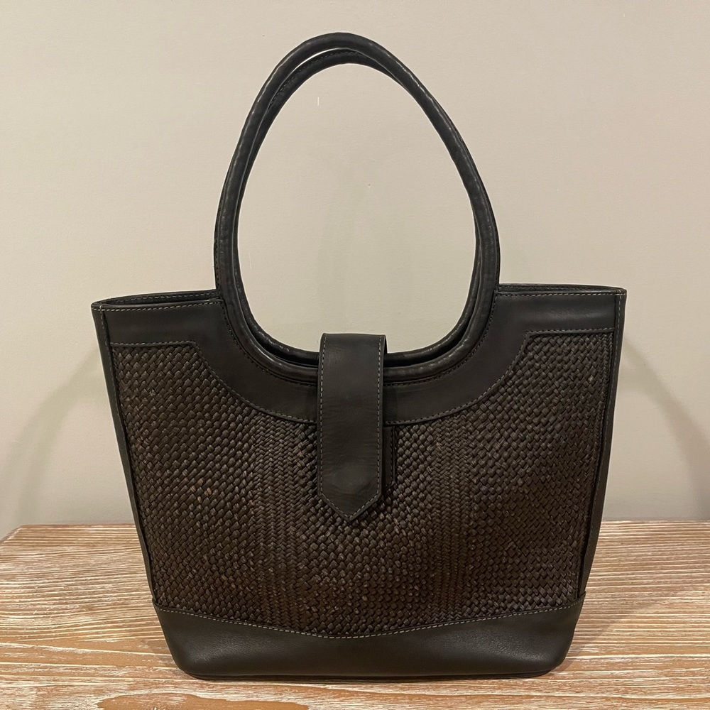 Homero Ortega by Angelica Molina Woven black Handbag